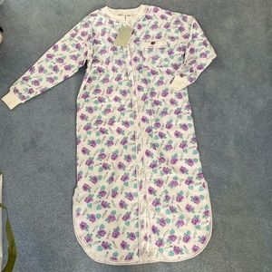 Vintage Sleeping Lounge Gown with purple flowers